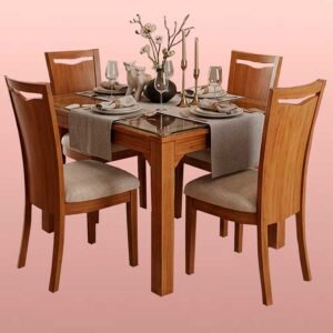 Comedor 4 Puestos Madera Cedro